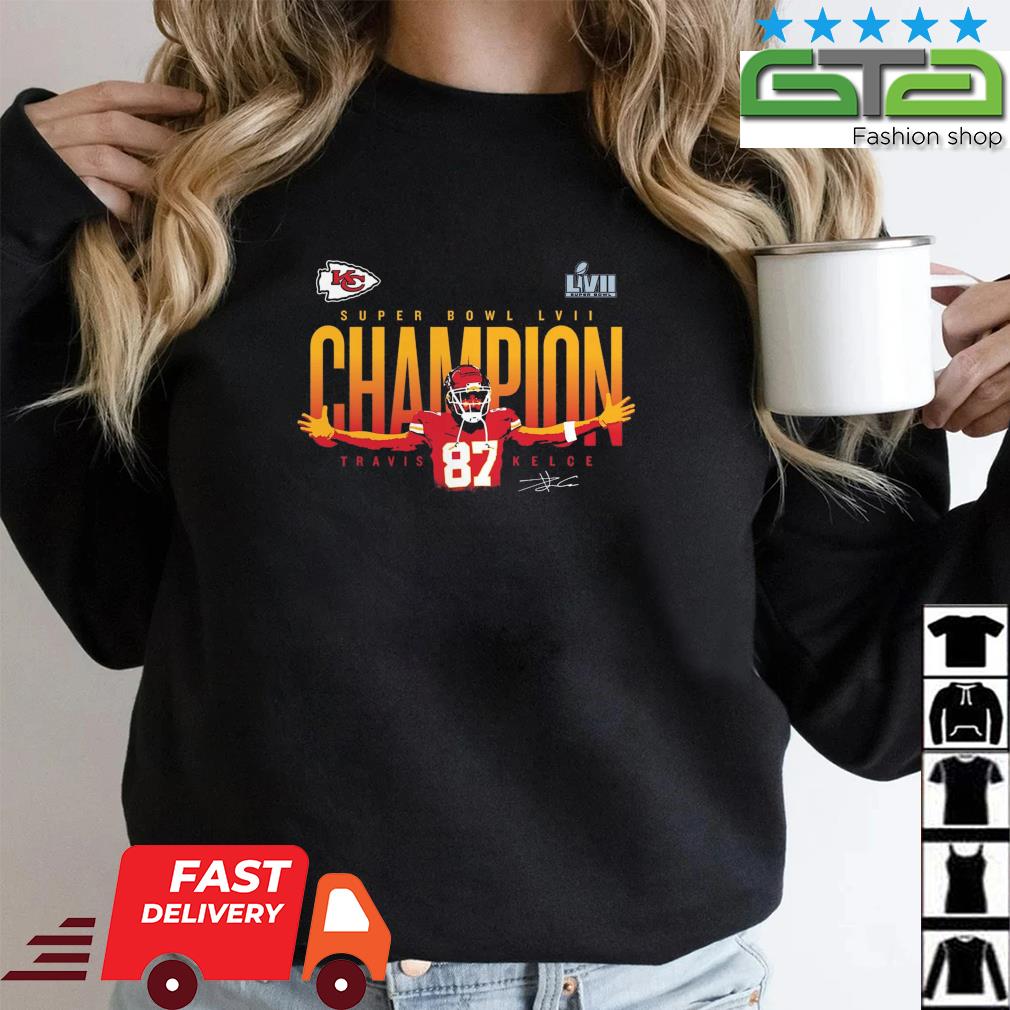 2023 Travis Kelce Kansas City Chiefs Super Bowl LVII Champions Winning  Plays Shirt, hoodie, sweater, long sleeve and tank top