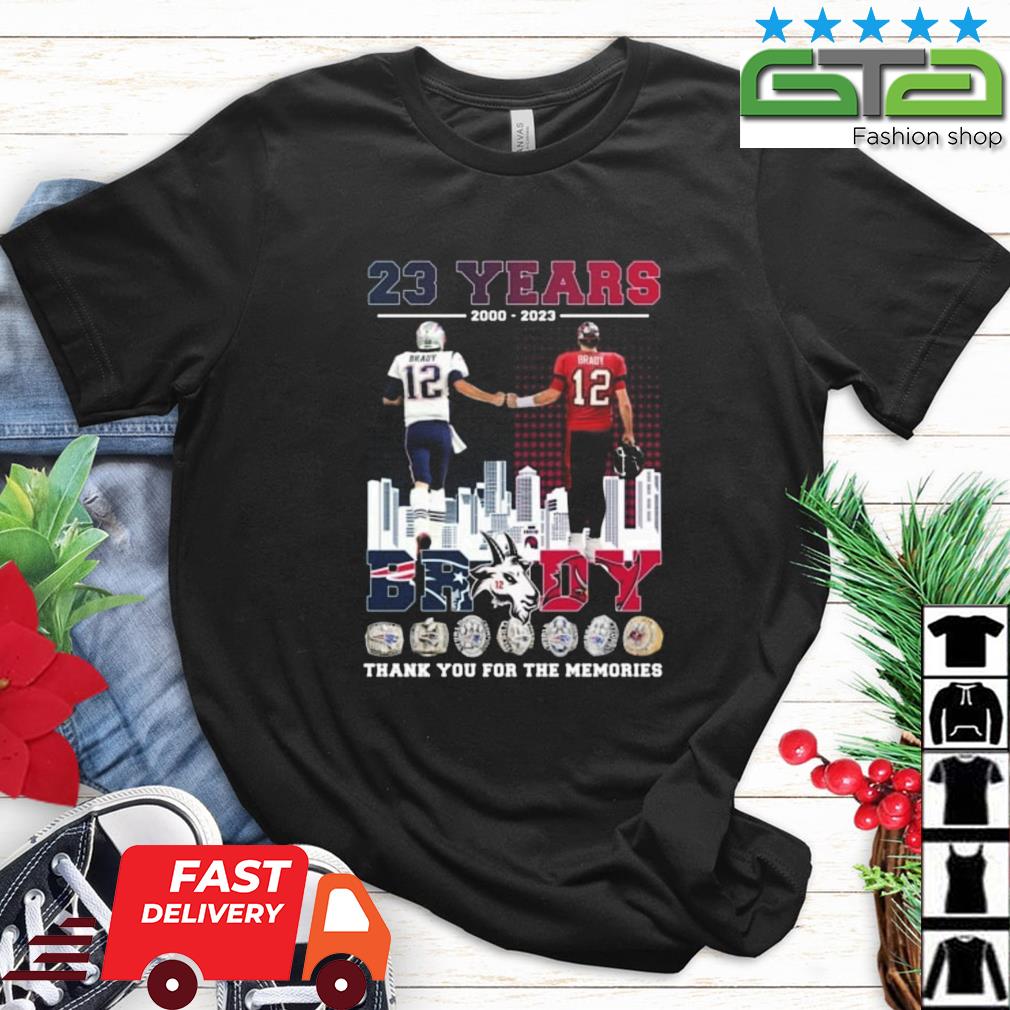 Tom Brady G.O.A.T Thank You For The Memories Shirt - BTF Store