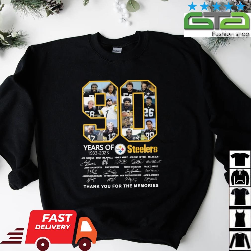 Official Pittsburgh Steelers Legends The Steelers 88th Anniversary  1933-2021 Signature T-shirt, hoodie, sweater, long sleeve and tank top