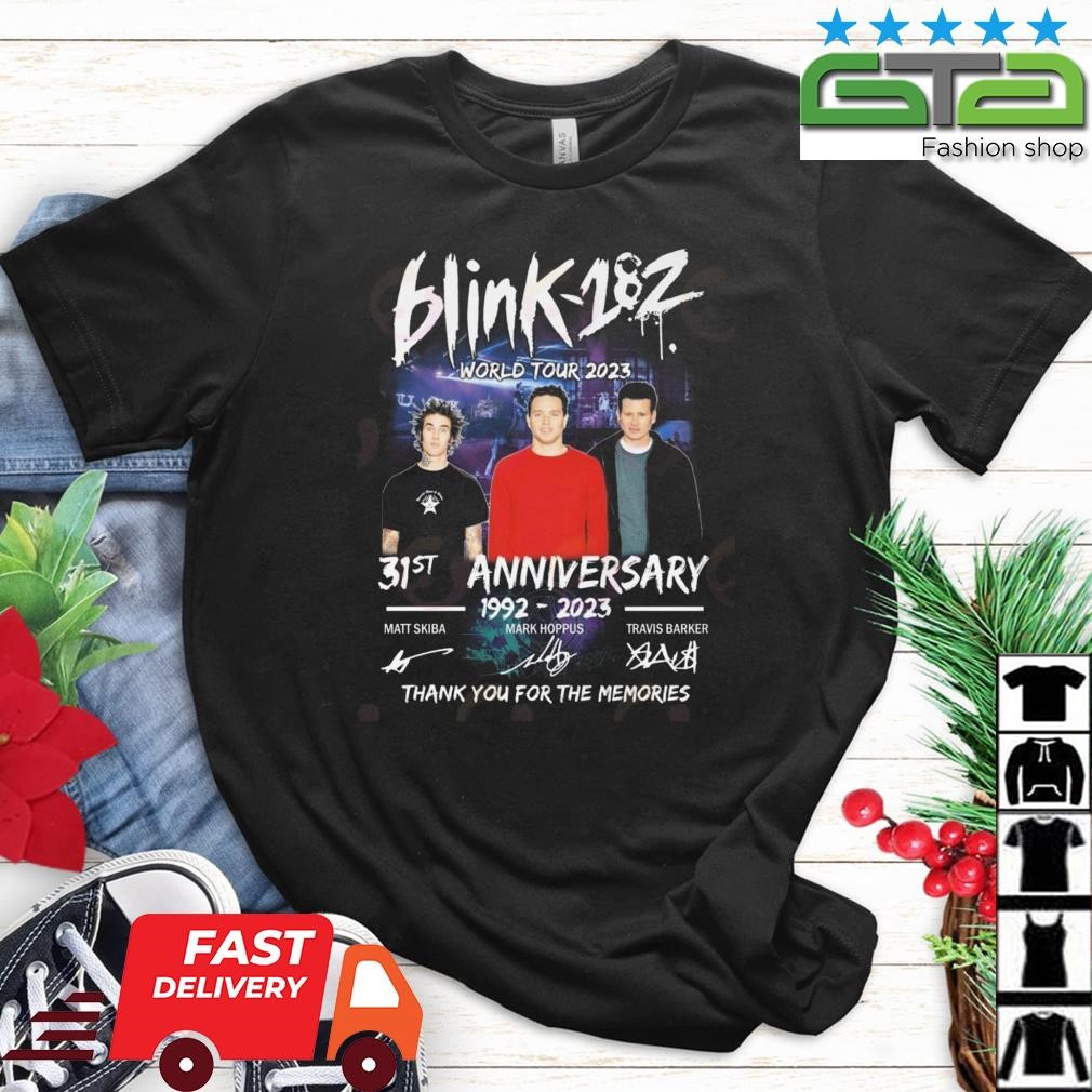 31st anniversary 1992 2023 Blink 182 thank you for the memories