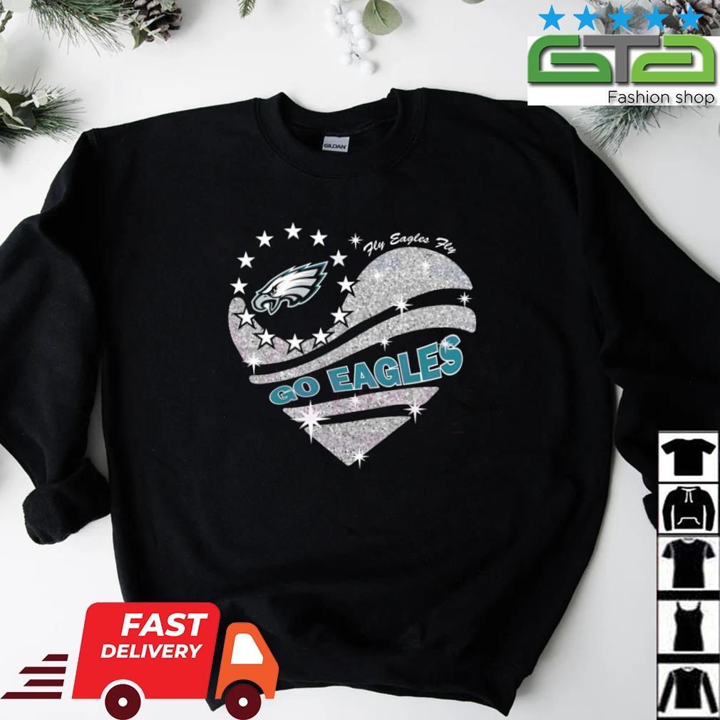 Heart Philadelphia Eagles Fly Eagles Fly Go Eagles Super Bowl LVII Shirt,  hoodie, sweater, long sleeve and tank top