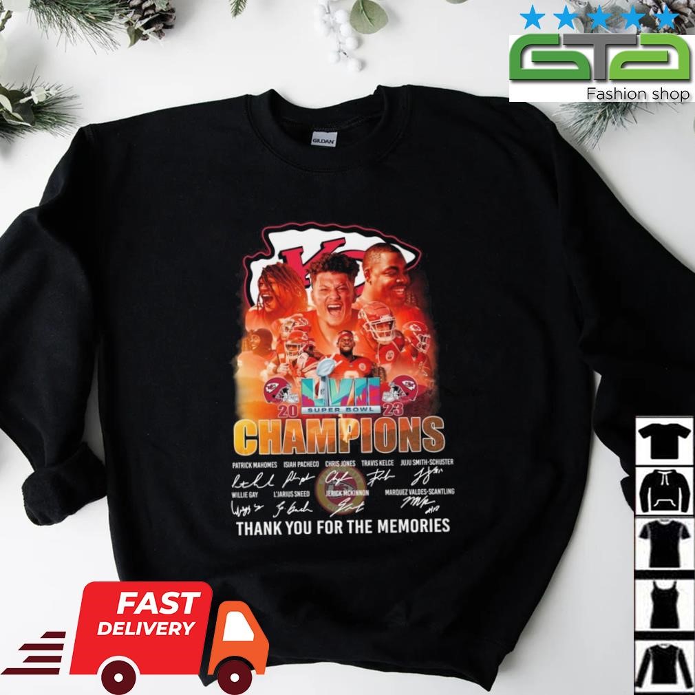 Kansas City Chiefs Super Bowl Champions 2023 Signatures shirt, hoodie,  sweater, long sleeve and tank top