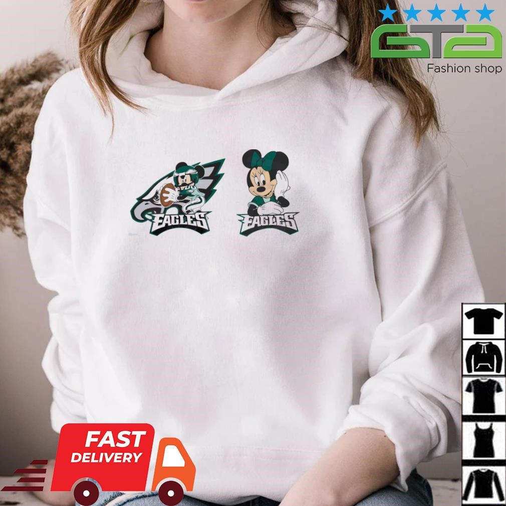 In October we wear pink and watch Philadelphia Eagles Mickey Disney shirt,  hoodie, sweater, long sleeve and tank top