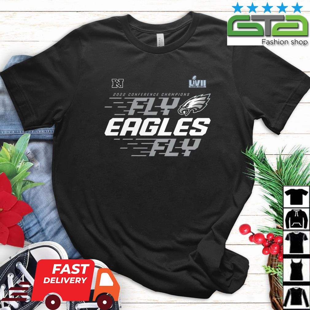 Philadelphia Eagles Fanatics Branded 2022 Nfc Champions Team Slogan T-shirt  - Bluecat