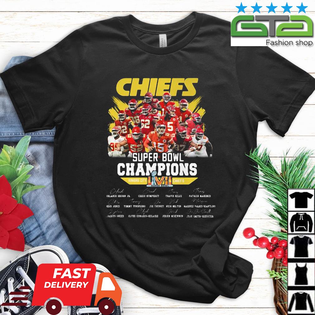 Chiefs Super Bowl Champions LVII Kansas City Chiefs Signatures 2023 Shirt