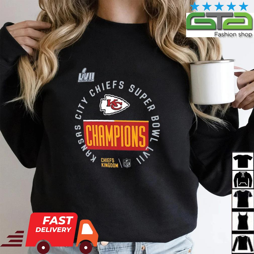 Official Kansas city Chiefs nike super bowl lviI champions locker room  trophy T-shirt, hoodie, sweater, long sleeve and tank top