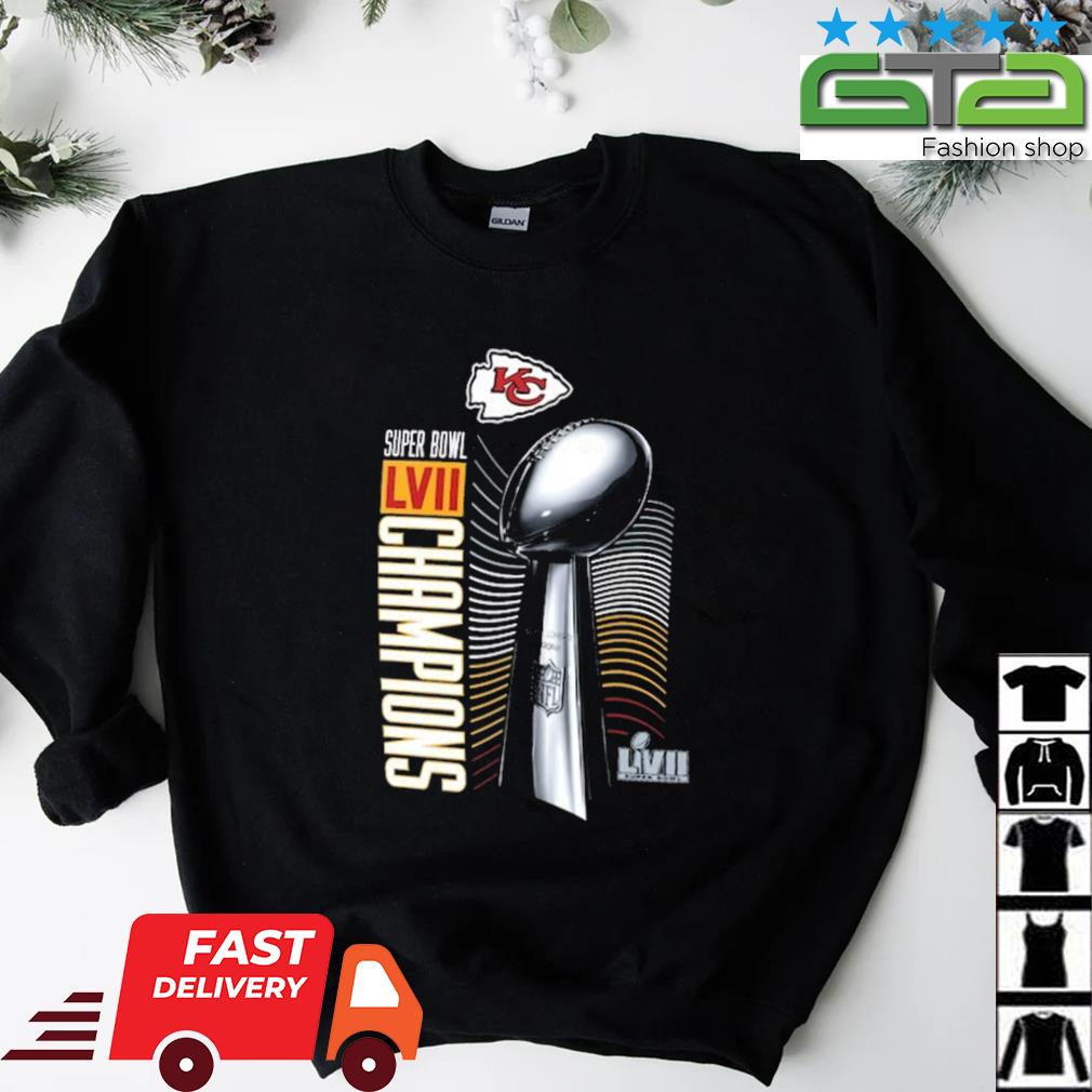 Kansas City Chiefs Nike Cotton Super Bowl 2022 Champs Trophy T-Shirt - Mens