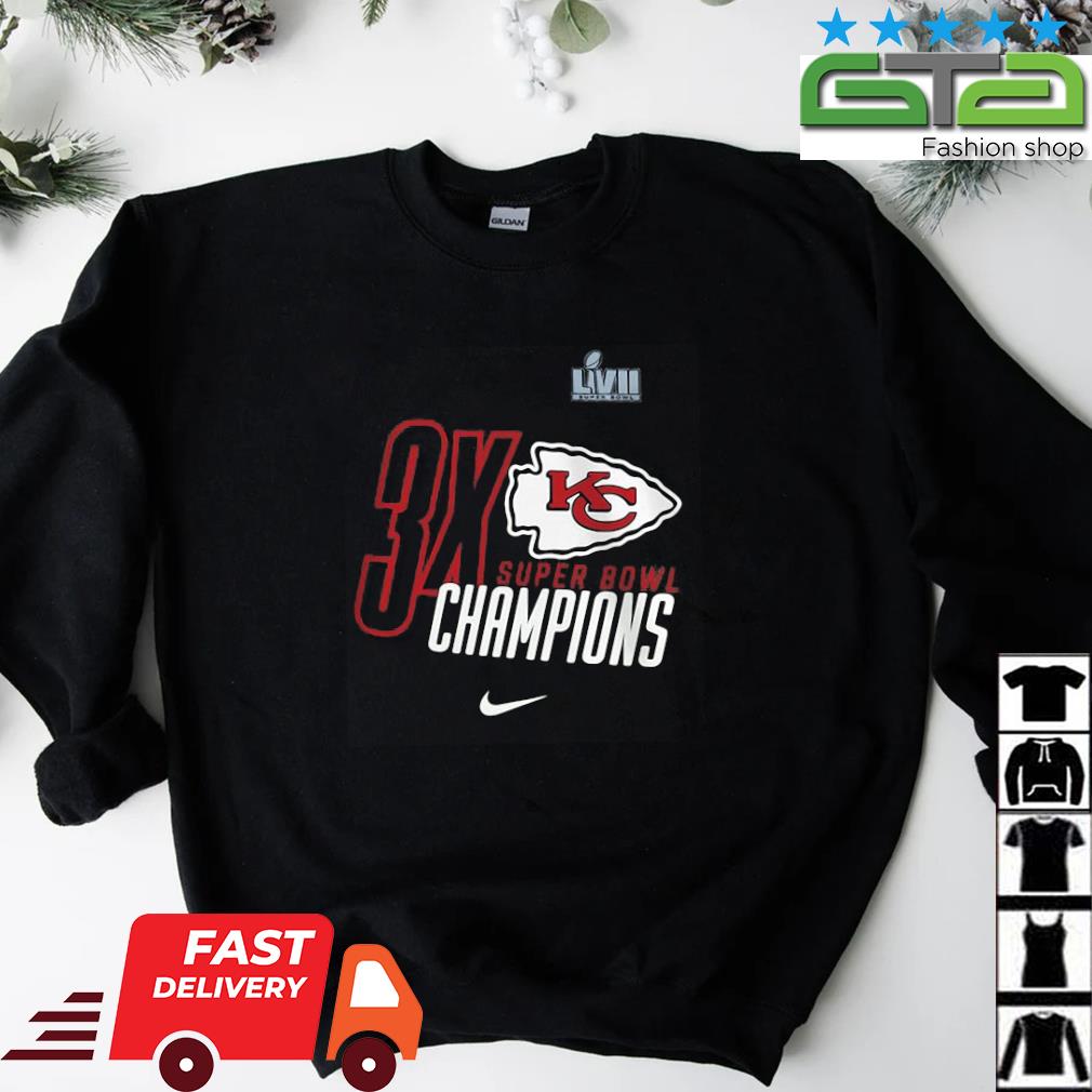 Official Kansas City Chiefs Nike Youth Super Bowl LVII Champions Roster  T-Shirt