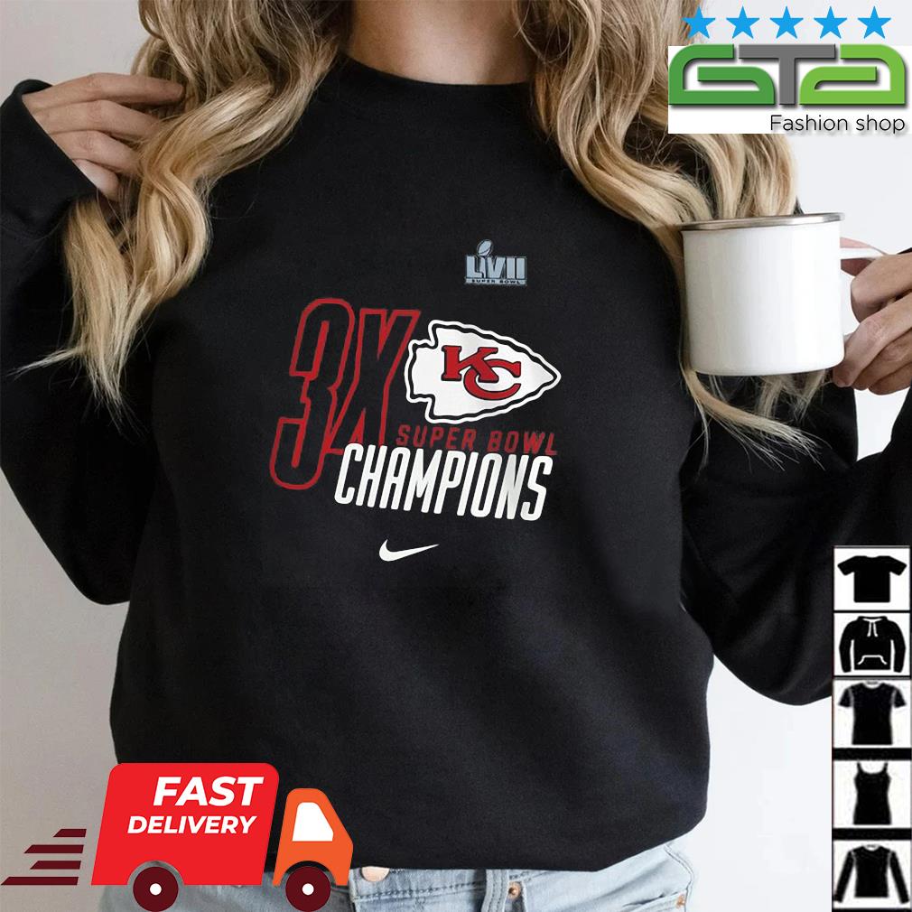 Official Kansas City Chiefs Nike Youth Three-Time Super Bowl Champions  T-Shirt, hoodie, sweater, long sleeve and tank top