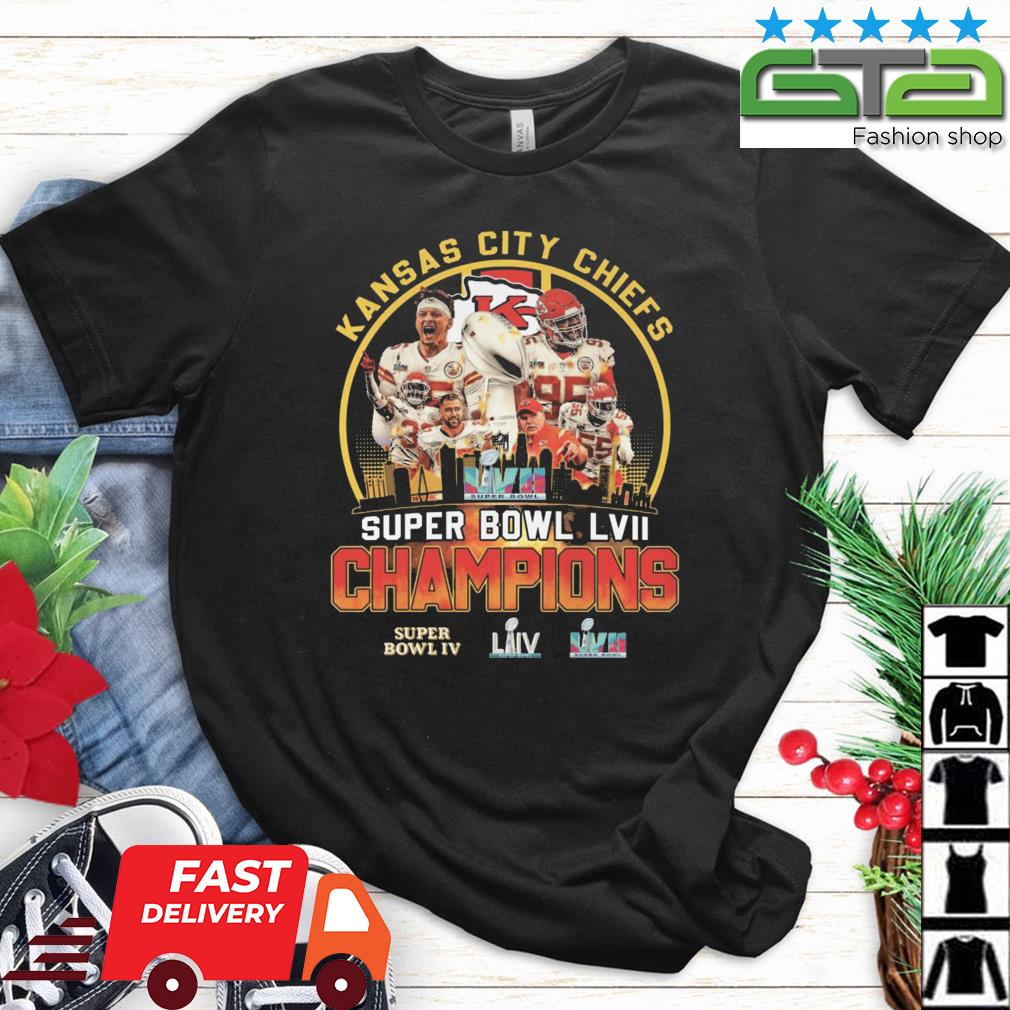 Kansas City Chiefs Player Skyline Super Bowl LVII Champions men's shirt
