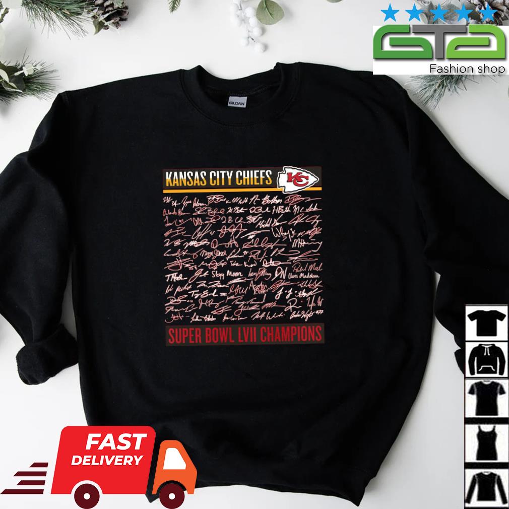 Kansas City Chiefs Super Bowl LVII Champions Signature Roster 2023 shirt,  hoodie, sweater, long sleeve and tank top