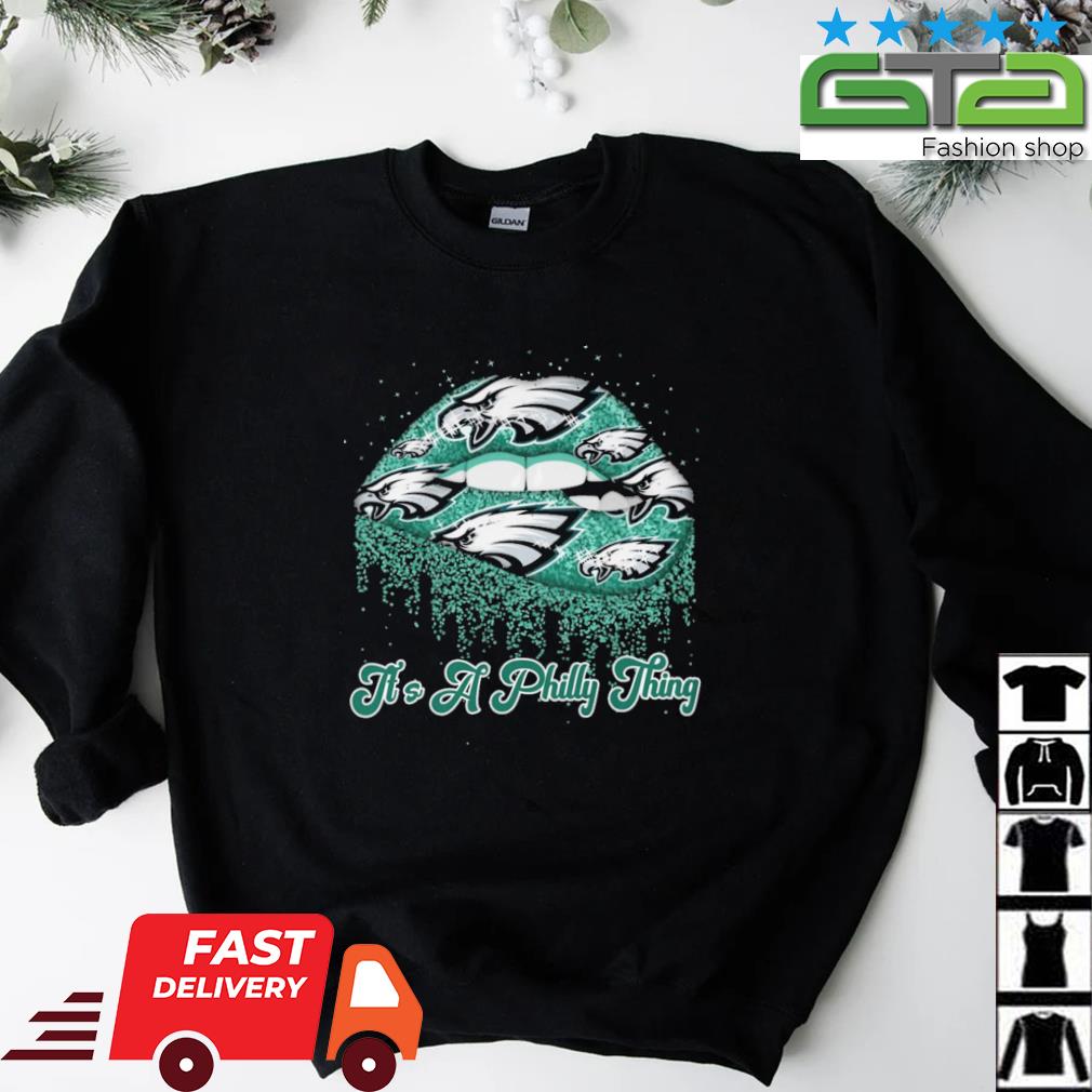 Philadelphia Eagles lips philly thing lips glitter shirt, hoodie, sweater,  long sleeve and tank top