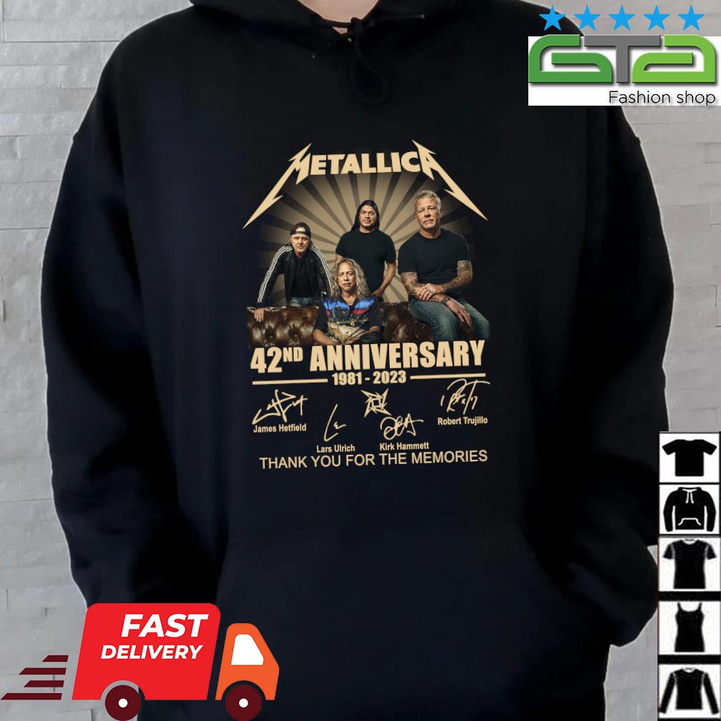 Metallica 42nd Anniversary 1981-2023 Signatures Shirt ⋆ Vuccie