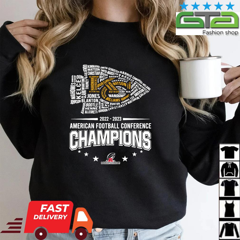 Kansas City Chiefs 2022-2023 American Football Conference Champions shirt,  hoodie, sweater, long sleeve and tank top