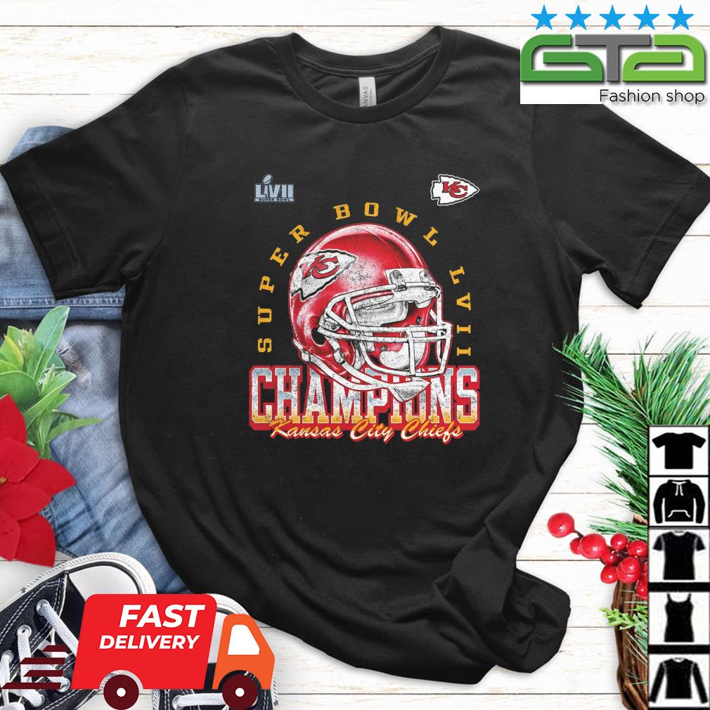 Nfl Pro Line Red Kansas City Chiefs Super Bowl LVII 2023 Champions Ring  Hoodie Shirt - T-shirts Low Price