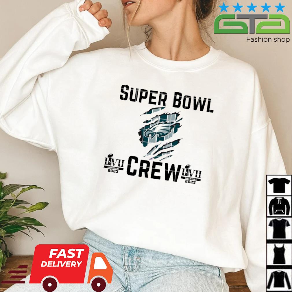 Philadelphia eagles super bowl lvii custom name & number shirt, hoodie,  sweater, long sleeve and tank top