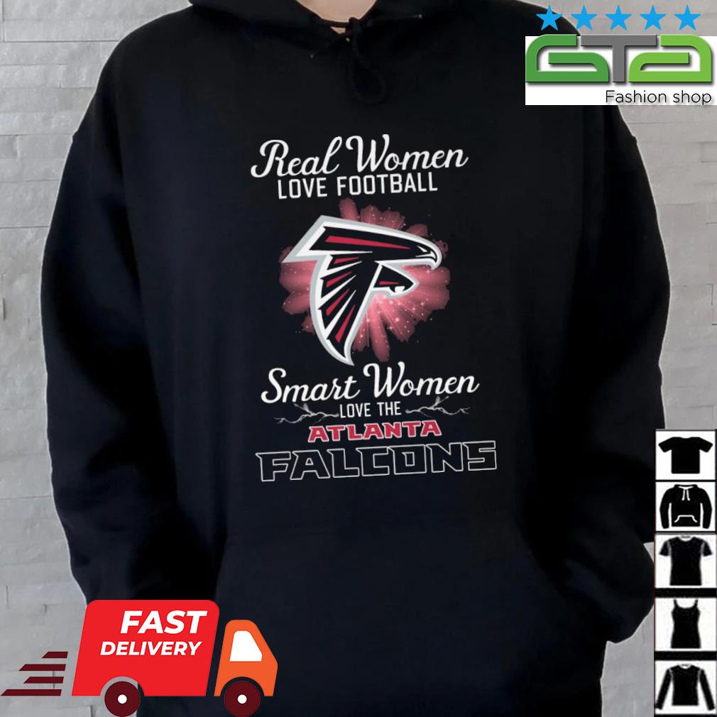 Real women love football smart women love the Atlanta Falcons 2023 logo  shirt, hoodie, sweater, long sleeve and tank top