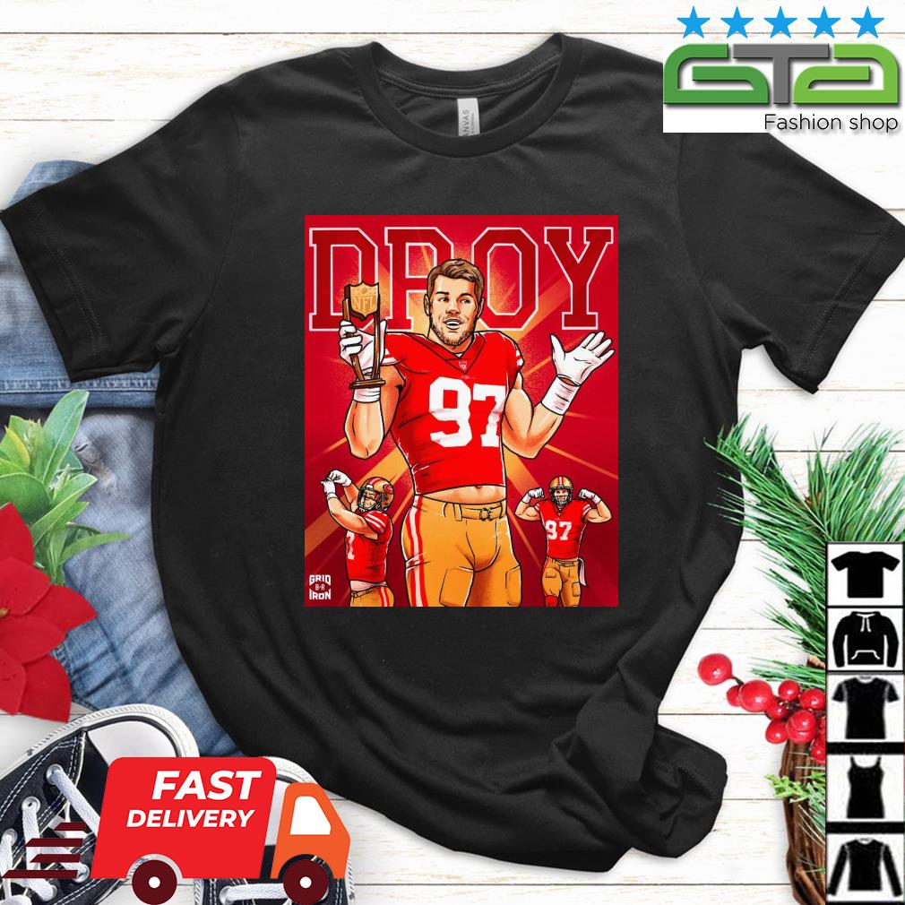 San Francisco 49ers Nick Bosa Takes Home Dpoy Shirt
