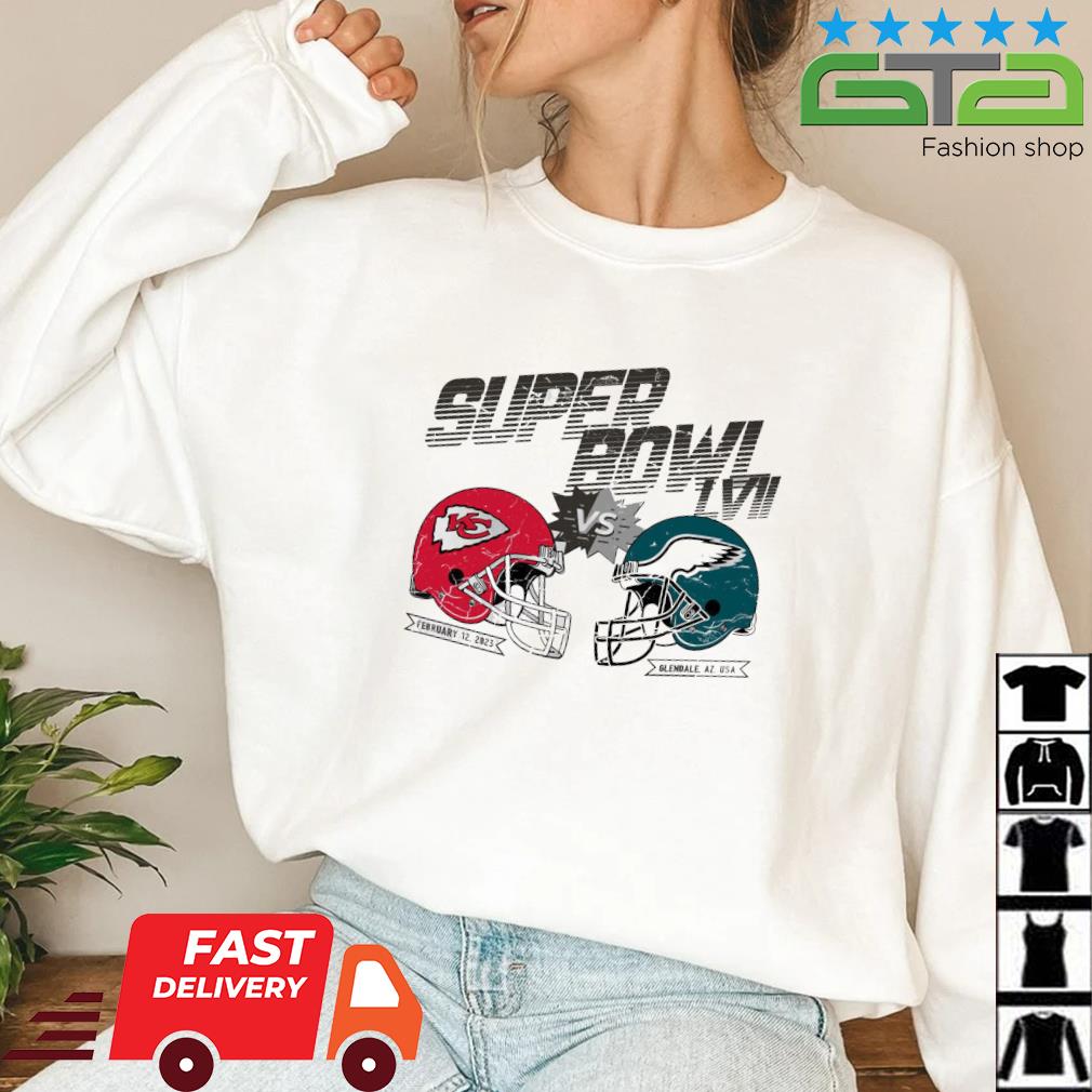 Kansas City Chiefs vs Philadelphia Eagles Super Bowl LVII 2023 poster shirt,  hoodie, sweater, long sleeve and tank top