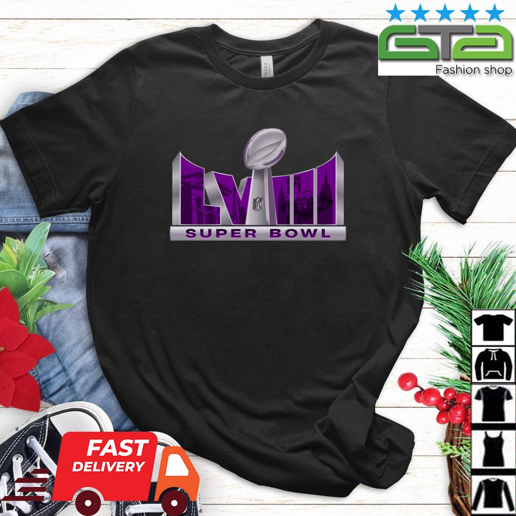 Super Bowl LVIII 2023 Logo NFL Las Vegas Shirt