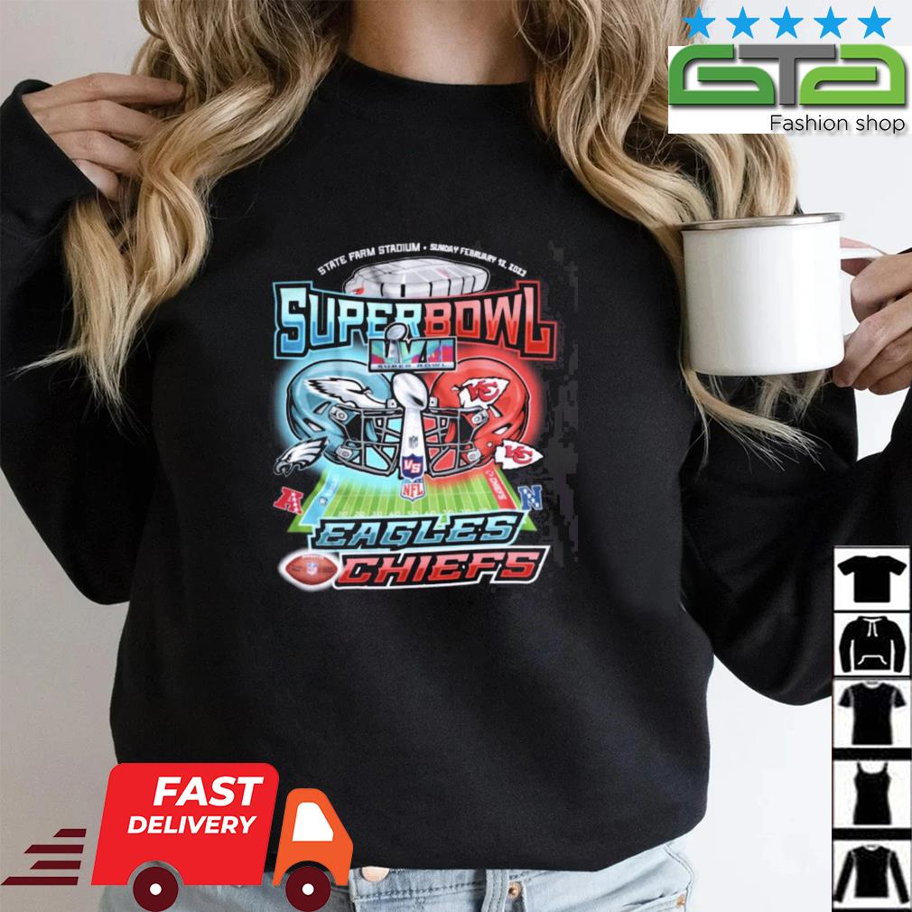 2023 Super Bowl LVII 57 Shirt Philadelphia Eagles VS Kansas City Chiefs  Womens Chiefs Apparel - Best Gifts For Your Loved Ones