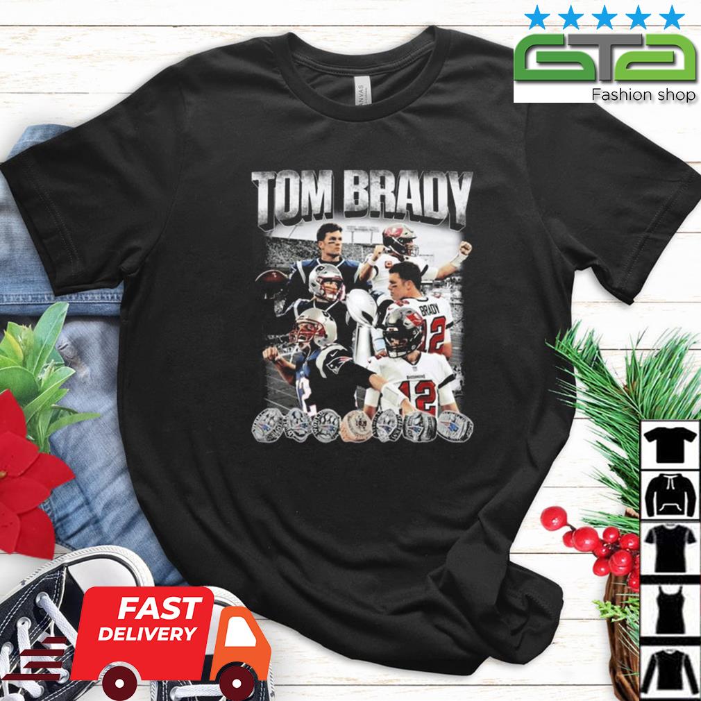 Tom Brady 7 Rings Football T-Shirt - Shirt Low Price