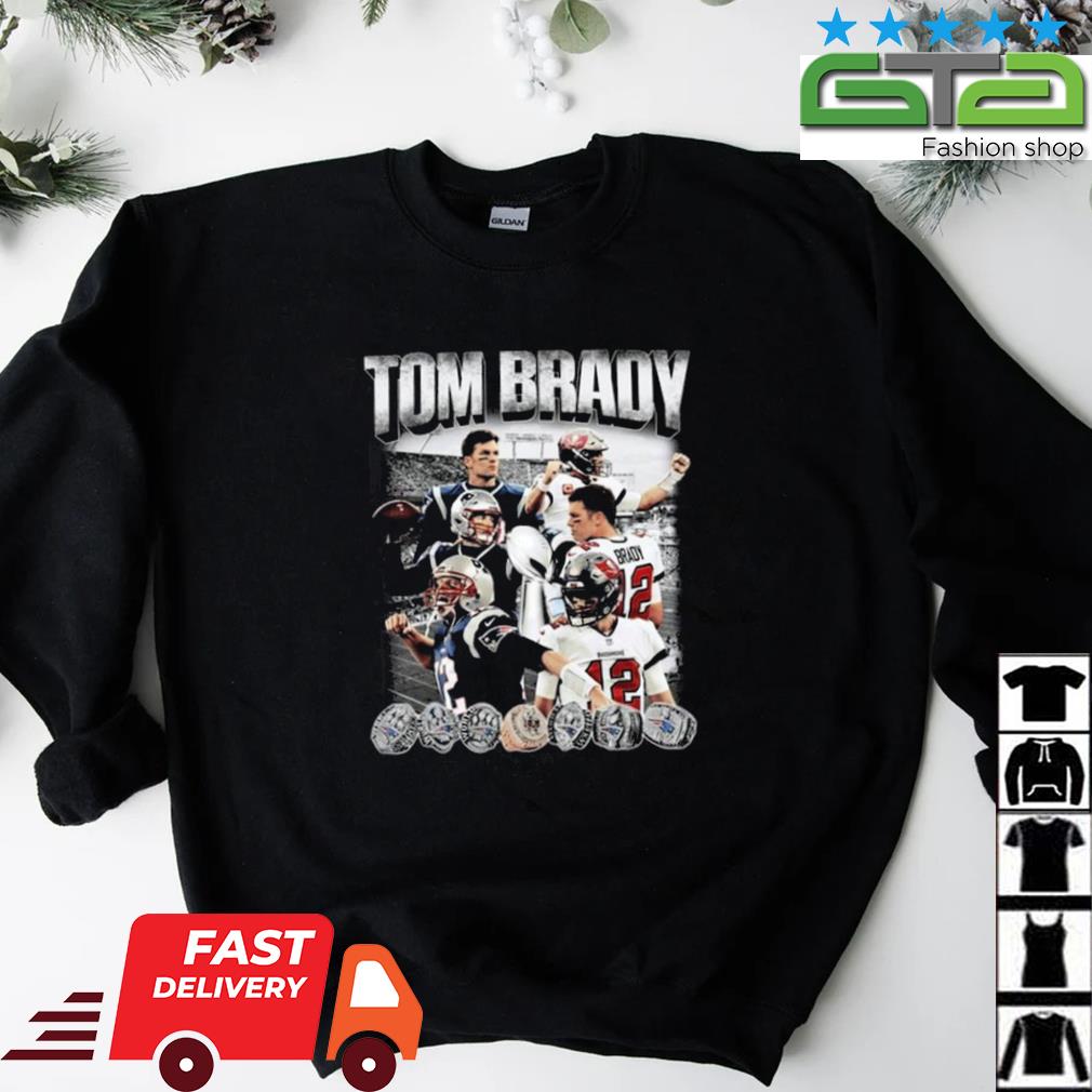 Tom Brady 7 Rings Football T-Shirt - Shirt Low Price