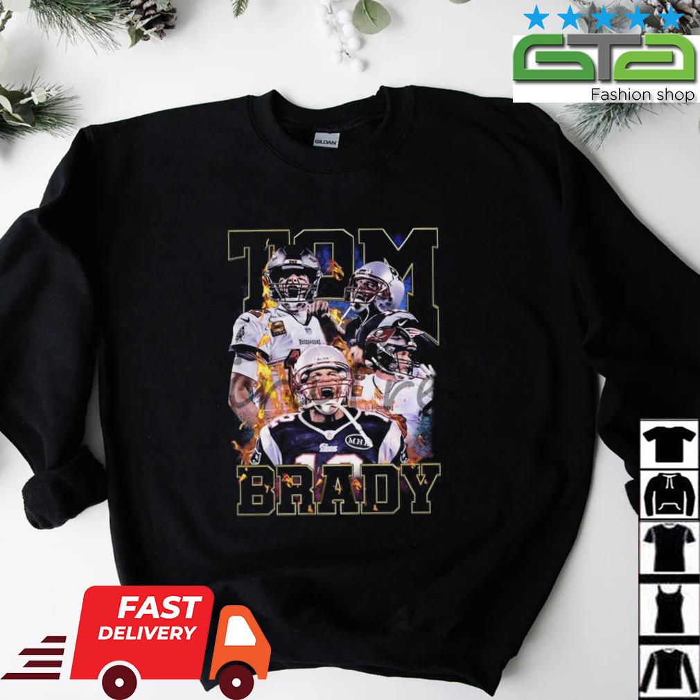 Tom Brady American Football T Shirt Rap 90s Casual Men Women 