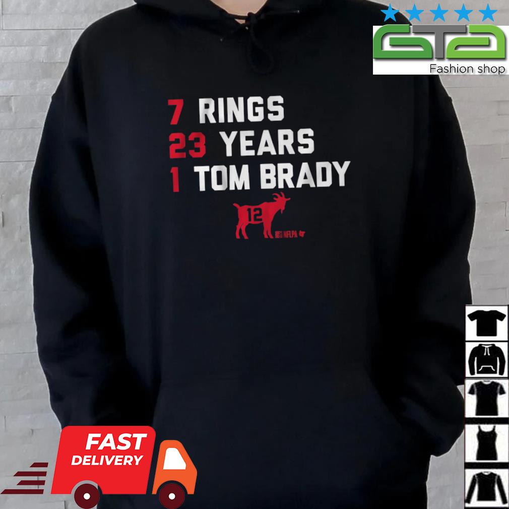 Tampa Bay Buccaneers The GOAT 7 Rings 23 Years 1 Tom Brady shirt, hoodie,  sweater, long sleeve and tank top