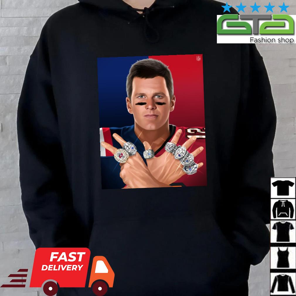 Tom Brady Tampa Bay Buccaneers And New England Patriots 7 Rings 2023 Shirt  - Limotees