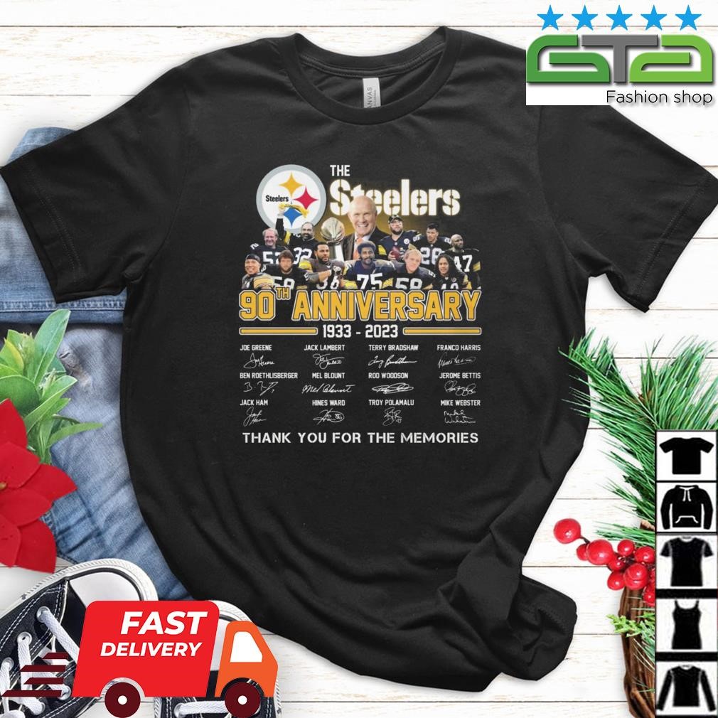 1933-2023 Pittsburgh Steelers 90th Anniversary Thank You For The