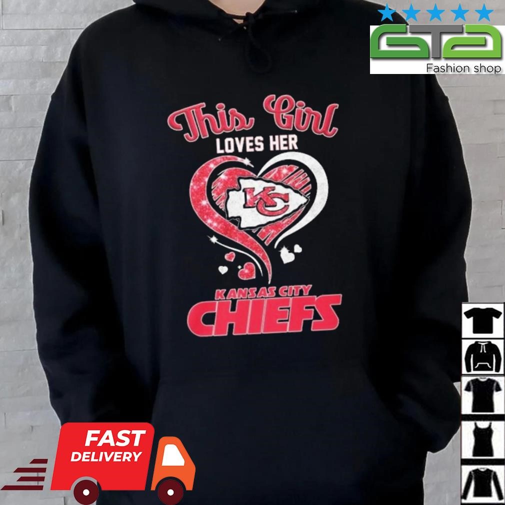 Kansas city Chiefs diamond heart love shirt, hoodie, sweater, long sleeve  and tank top