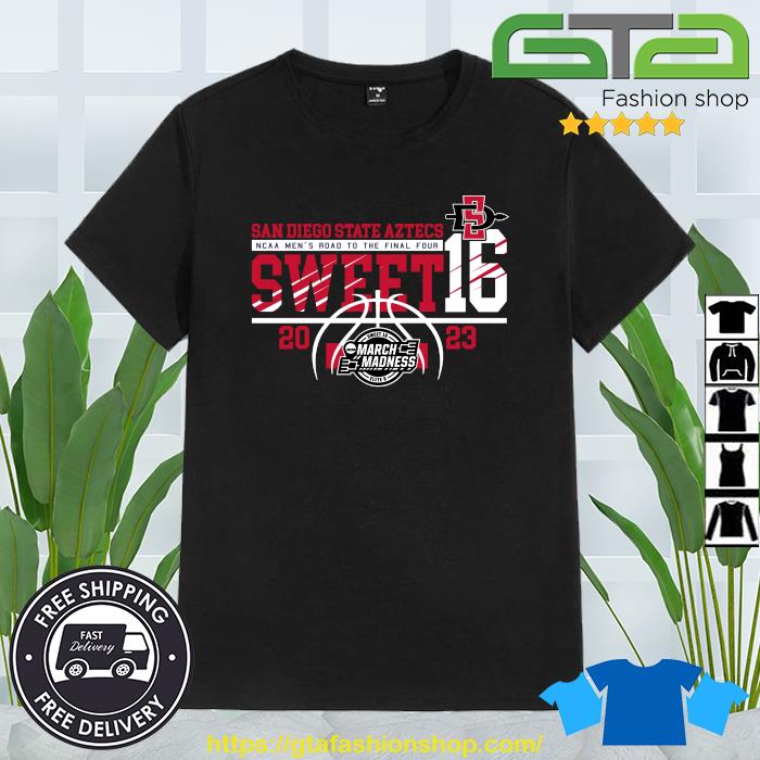 Premium San Diego State Aztecs NCAA Men's Road To The Final Four Sweet 16 2023 shirt