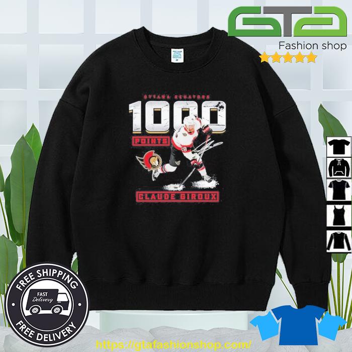 Official Claude Giroux Ottawa Senators 1,000 Career Points T-Shirt, hoodie,  sweater, long sleeve and tank top
