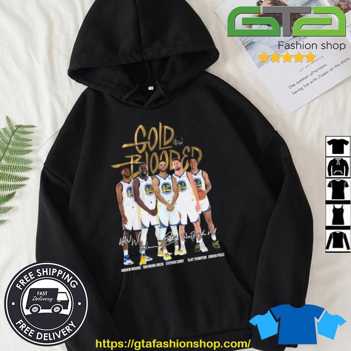 Gold Blooded NBA Golden State Warriors Signatures Shirt Hoodie