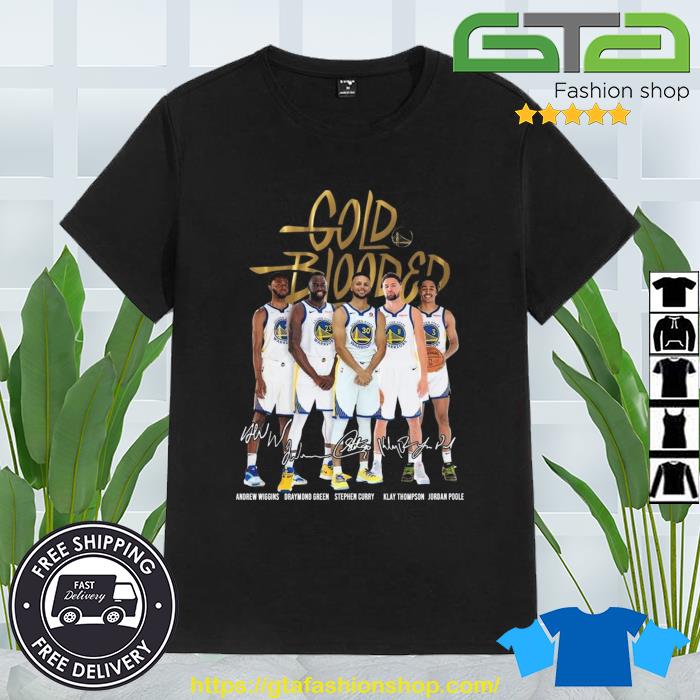 Gtafashionshop - Gold Blooded NBA Golden State Warriors Signatures Shirt