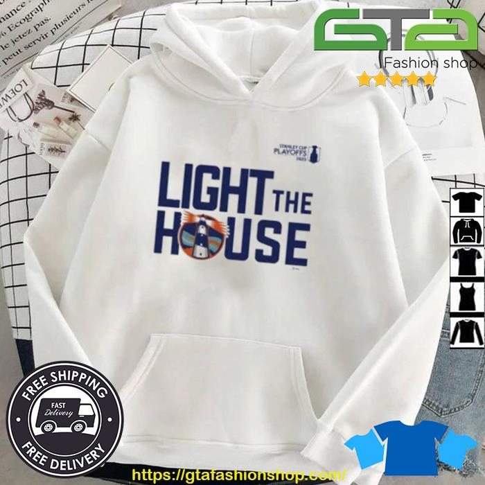 Isles Lab Shop Islanders 2023 Light The House Short Sleeve Playoff Shirt Hoodie