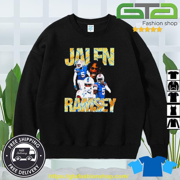 Printify Jalen Ramsey Miami Dolphins Graphic Tee White / 2XL