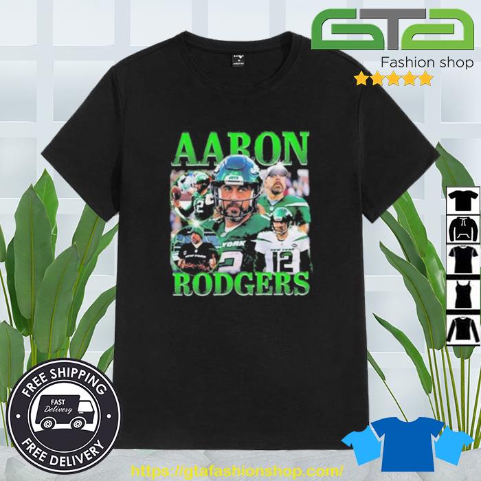 Nfl Aaron Rodgers Classic 90s Graphic Tee New York Jets Shirt