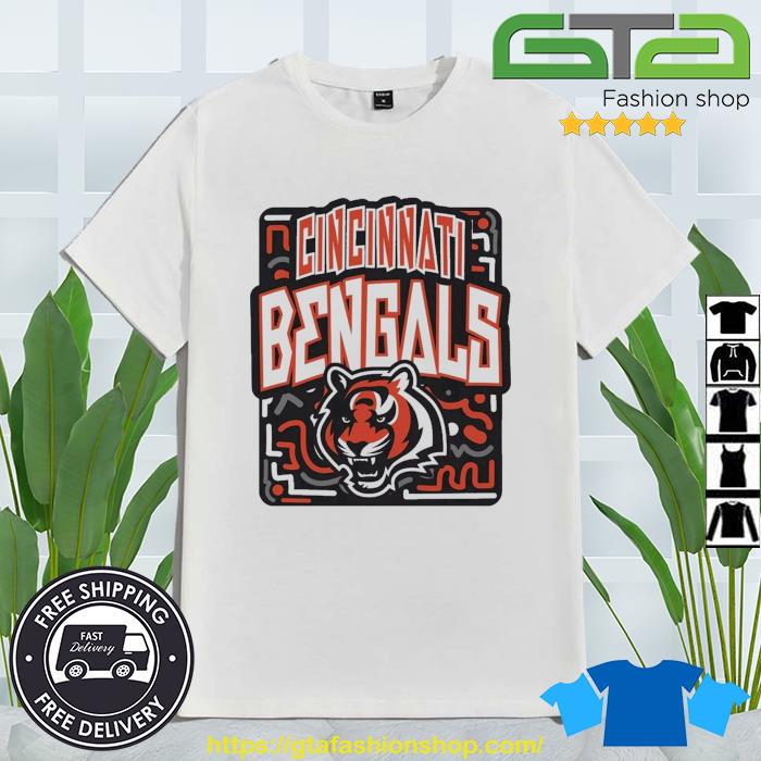 NFL Team Apparel Youth Cincinnati Bengals Tribe Vibe White T-Shirt