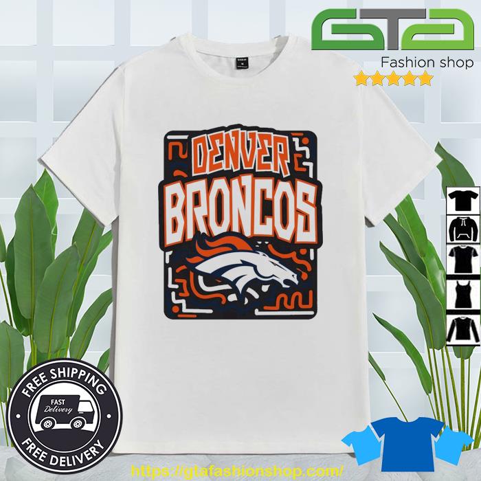 NFL Team Apparel Youth Denver Broncos Tribe Vibe White T-Shirt