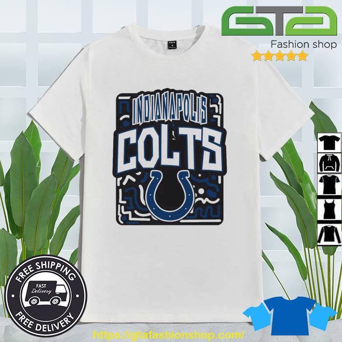 NFL Team Apparel Youth Indianapolis Colts Tribe Vibe White T-Shirt