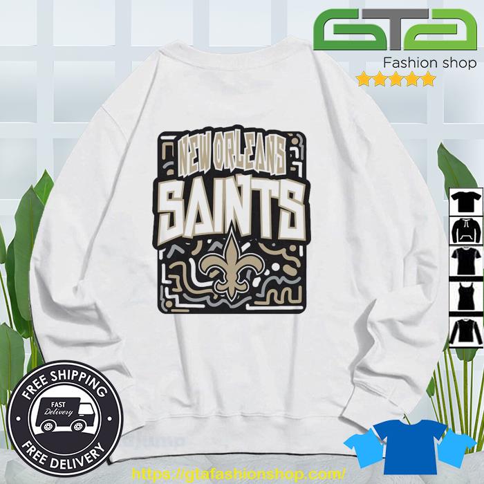 NFL Team Apparel Youth New Orleans Saints Tribe Vibe White T-Shirt