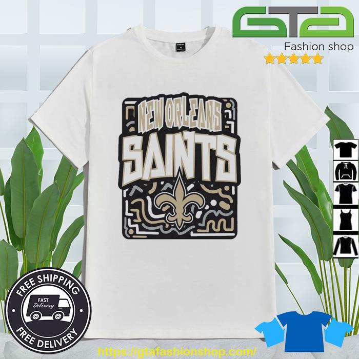 NFL Team Apparel Youth New Orleans Saints Tribe Vibe White T-Shirt