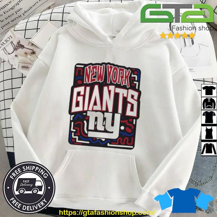 NFL Team Apparel Youth New York Giants Tribe Vibe White T-Shirt