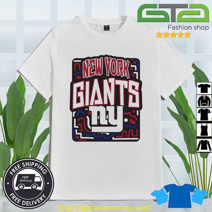 NFL Team Apparel Youth New York Giants Tribe Vibe White T-Shirt