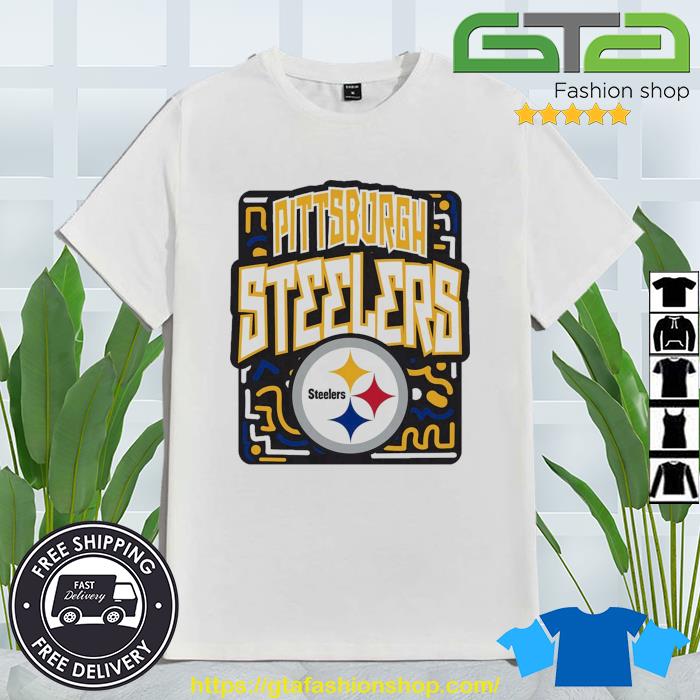 NFL Team Apparel Youth Pittsburgh Steelers Tribe Vibe White T-Shirt