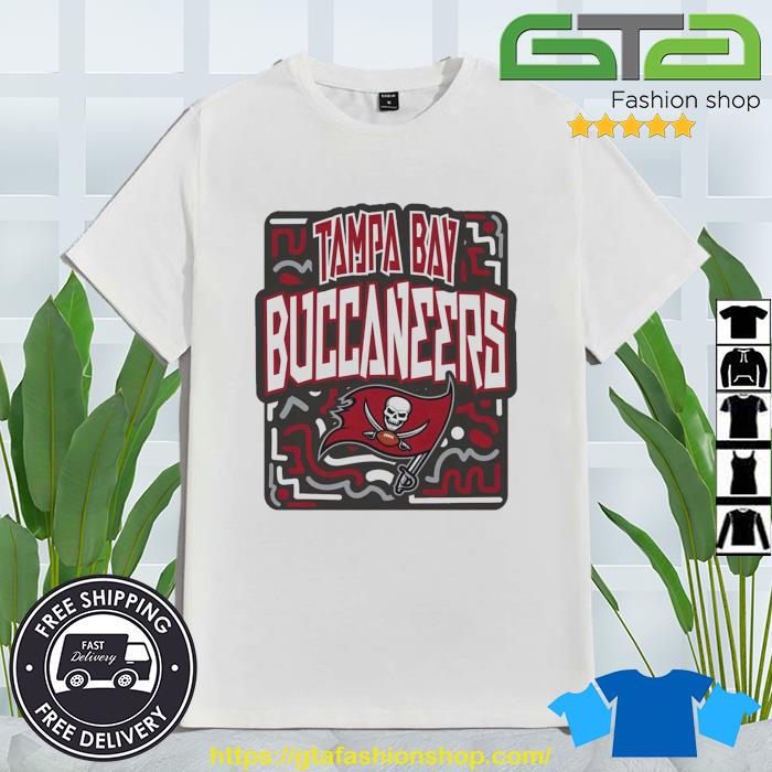 NFL Team Apparel Youth Tampa Bay Buccaneers Tribe Vibe White T-Shirt