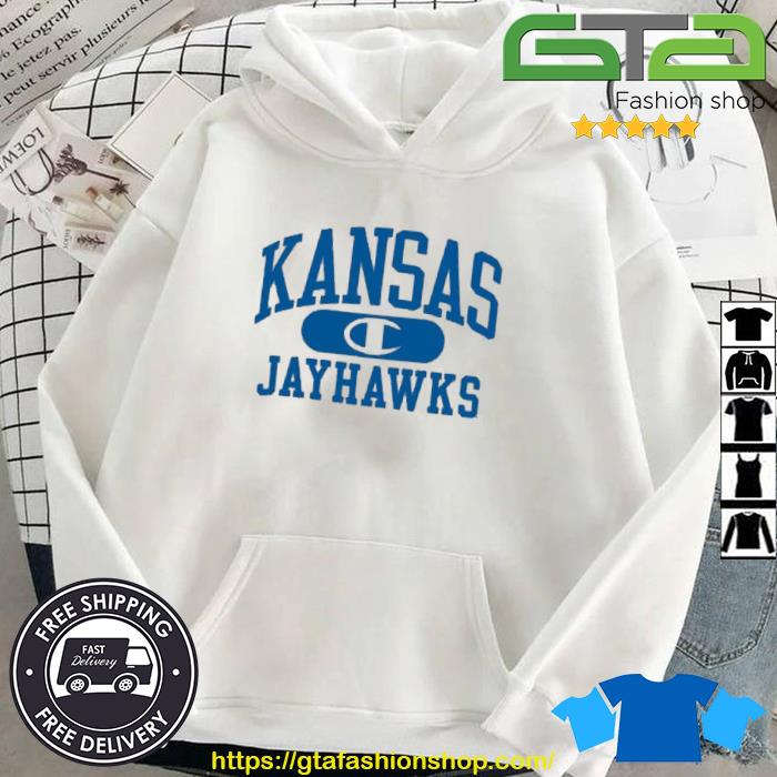 Original Champion Kansas Jayhawks Arch Pill Shirt Hoodie