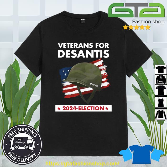 Premium Veteran for desantis 2024 election American flag shirt